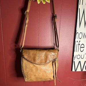 The Sak Brown Embossed Crossbody Bag